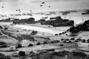 Les armées alliées et allemandes face à face en Normandie